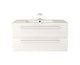 Cutler FV W/CHOCOLATE36 Silhouette 36" Single Sink Wall Mount Cultured Marble Top Bathroom Vanity - White Chocolate