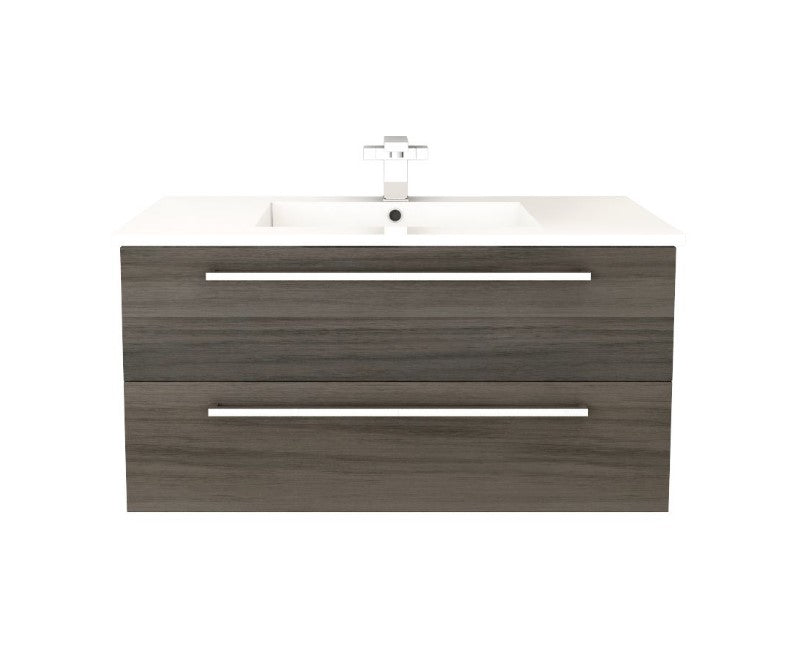 Cutler FV ZAMBUKKA36 Silhouette 36" Single Sink Wall Mount Cultured Marble Top Bathroom Vanity - Zambukka