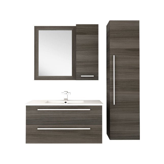 Cutler FV ZAMBUKKA36 Silhouette 36" Single Sink Wall Mount Cultured Marble Top Bathroom Vanity - Zambukka