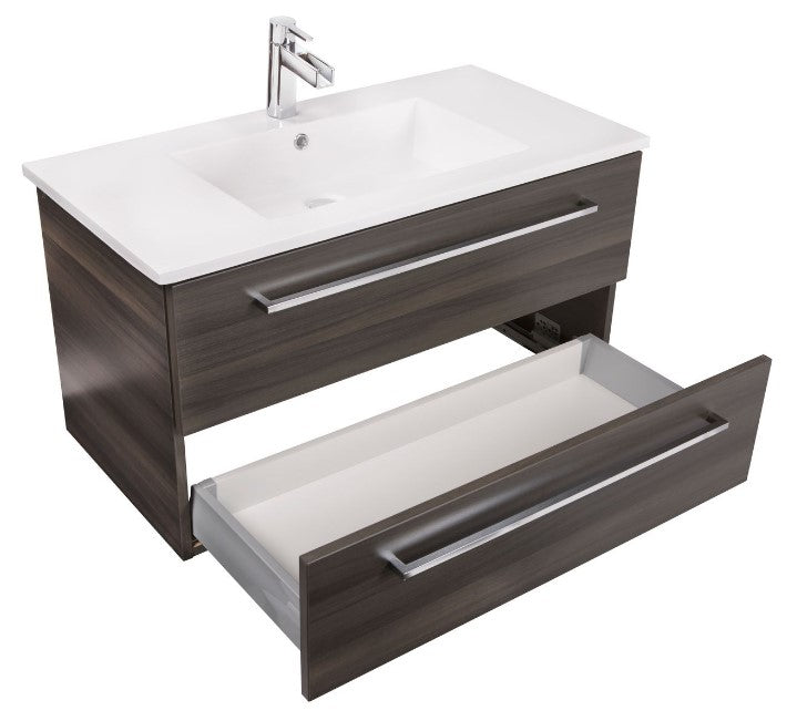 Cutler FV ZAMBUKKA36 Silhouette 36" Single Sink Wall Mount Cultured Marble Top Bathroom Vanity - Zambukka