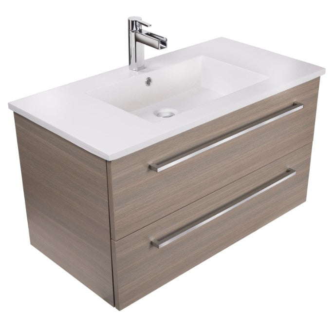 Cutler FV ARIA 36 Silhouette 36" Single Sink Wall Mount Cultured Marble Top Bathroom Vanity - Aria
