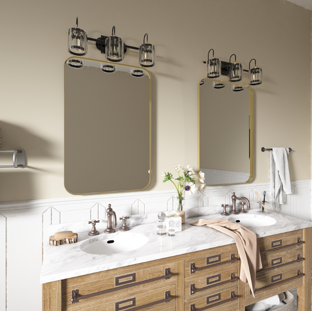 Long Aluminum Framed Rectangular Bathroom Mirror Decoration