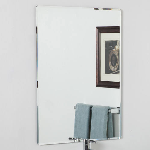 High Quality Frameless Wall Mounted Silver Mirror Glass with Beveled Edge