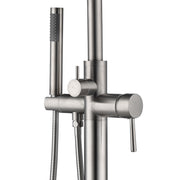 PULSE ShowerSpas 3021-FSTF-BN Highflow Freestanding Tub Filler with Swivel Spout and Handshower in Brushed Nickel - view 3