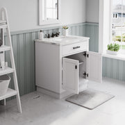 HA30CW03PW - Hartford 30 In. Single Sink Pre-Assembled Transitional Style Bathroom Vanity With 1" Carrara White Marble Top