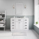 HA48CW03PW - Hartford 48 In. Single Sink Pre-Assembled Transitional Style Bathroom Vanity With 1" Carrara White Marble Top