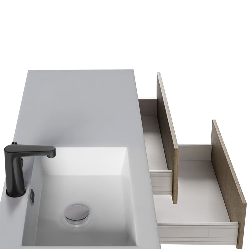Cutler FV RAZ FLAVIA42 Razza 42" Single Sink Wall Mounted Cultured Marble Top Bathroom Vanity - Flavia