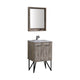 Kube Bath KB24NW Bosco 24" Nature Wood Single Sink Bathroom Vanity with White Quartz Top