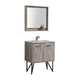 Kube Bath KB30NW Bosco 30" Nature Wood Single Sink Bathroom Vanity with White Quartz Top