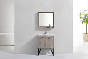 Kube Bath KB30NW Bosco 30" Nature Wood Single Sink Bathroom Vanity with White Quartz Top - view 2