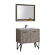 Kube Bath KB36NW Bosco 36" Nature Wood Single Sink Bathroom Vanity with White Quartz Top