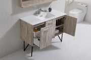 Kube Bath KB48NW Bosco 48" Nature Wood Single Sink Bathroom Vanity with White Quartz Top - view 4