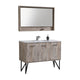 Kube Bath KB48NW Bosco 48" Nature Wood Single Sink Bathroom Vanity with White Quartz Top