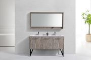 Kube Bath KB60DNW Bosco 60" Nature Wood Double Sink Bathroom Vanity with White Quartz Top - view 3