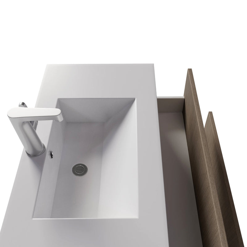Cutler FV CAS FLAVIA36 Cassidy 36" Single Sink Wall Mount Cultured Marble Top Bathroom Vanity - Flavia