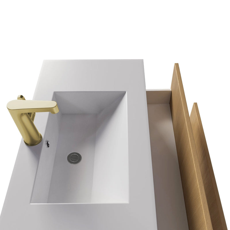 Cutler FV CAS NATURA36 Cassidy 36" Single Sink Wall Mount Cultured Marble Top Bathroom Vanity - Natura