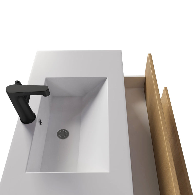 Cutler FV CAS NATURA36 Cassidy 36" Single Sink Wall Mount Cultured Marble Top Bathroom Vanity - Natura