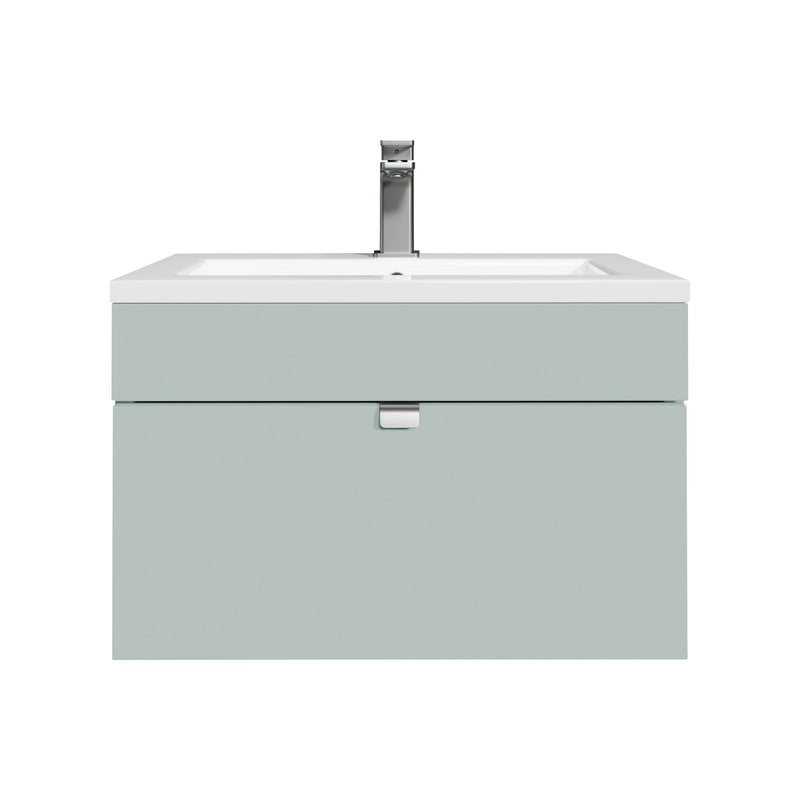 Cutler FV LF SAGE24 Loft 24" Wall Mount Single Sink Cultured Marble Top Bathroom Vanity - Sage
