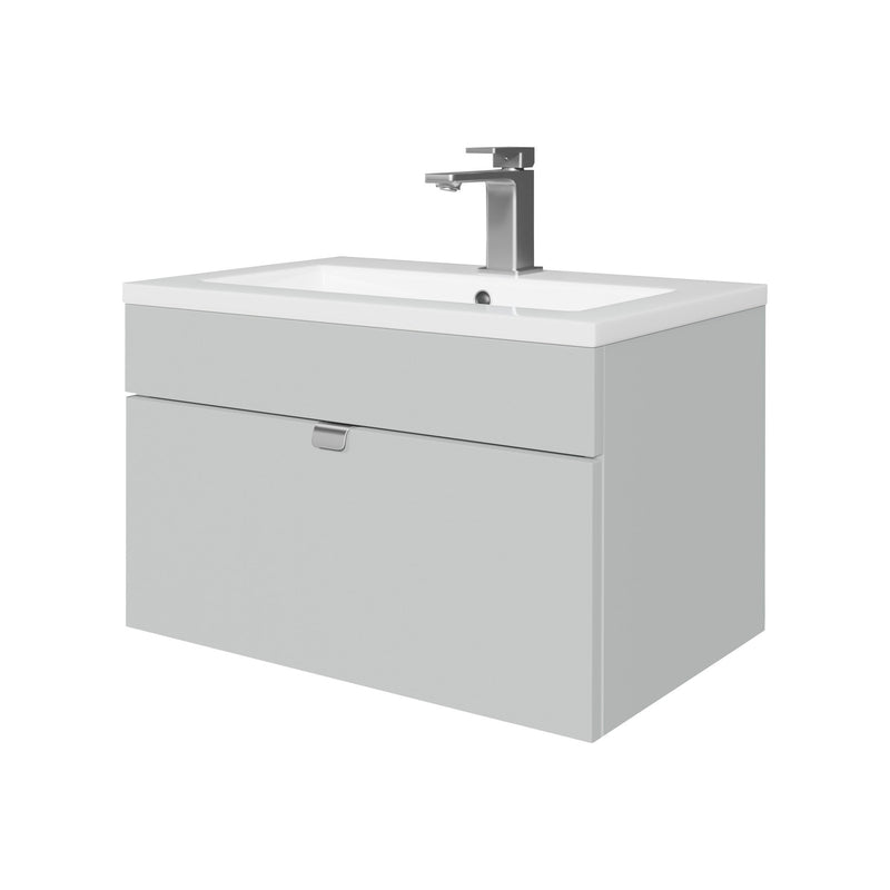 Cutler FV LF CGREY24 Loft 24" Wall Mount Single Sink Cultured Marble Top Bathroom Vanity - Canadian Grey