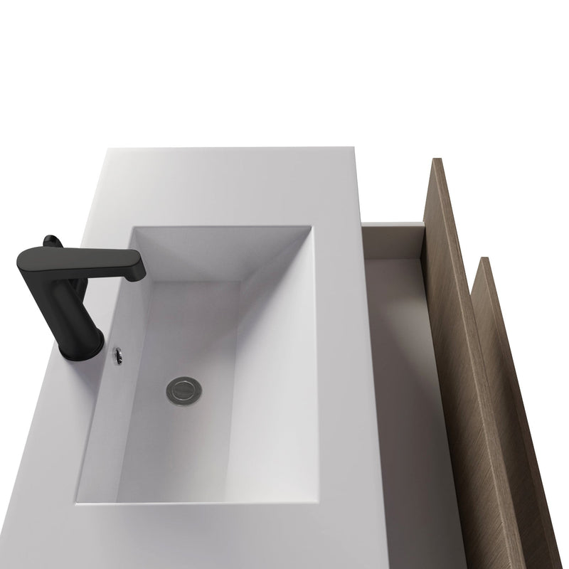 Cutler FV CAS FLAVIA36 Cassidy 36" Single Sink Wall Mount Cultured Marble Top Bathroom Vanity - Flavia