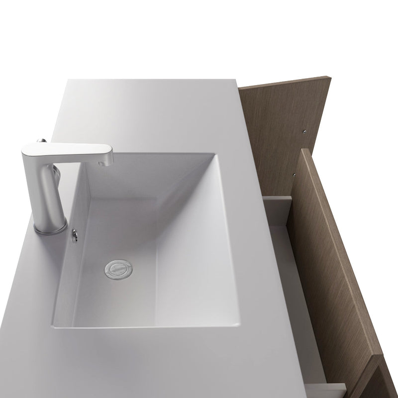 Cutler FV CAS FLAVIA48 Cassidy 48" Single Sink Wall Mount Cultured Marble Top Bathroom Vanity - Flavia