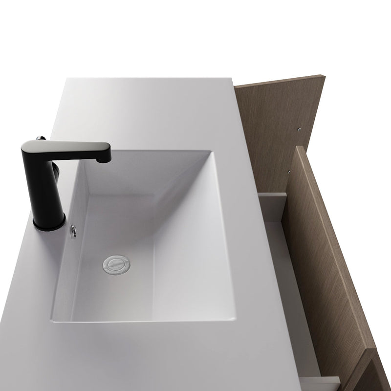 Cutler FV CAS FLAVIA48 Cassidy 48" Single Sink Wall Mount Cultured Marble Top Bathroom Vanity - Flavia