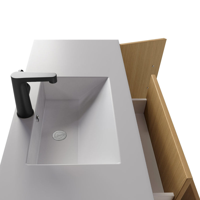 Cutler FV CAS NATURA48 Cassidy 48" Single Sink Wall Mount Cultured Marble Top Bathroom Vanity - Natura