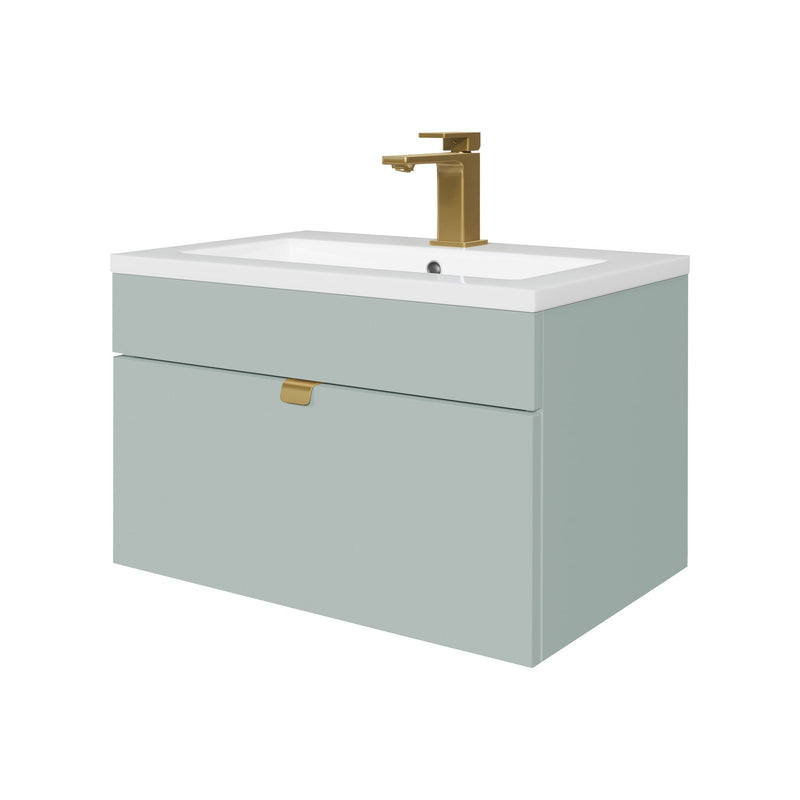 Cutler FV LF SAGE24 Loft 24" Wall Mount Single Sink Cultured Marble Top Bathroom Vanity - Sage