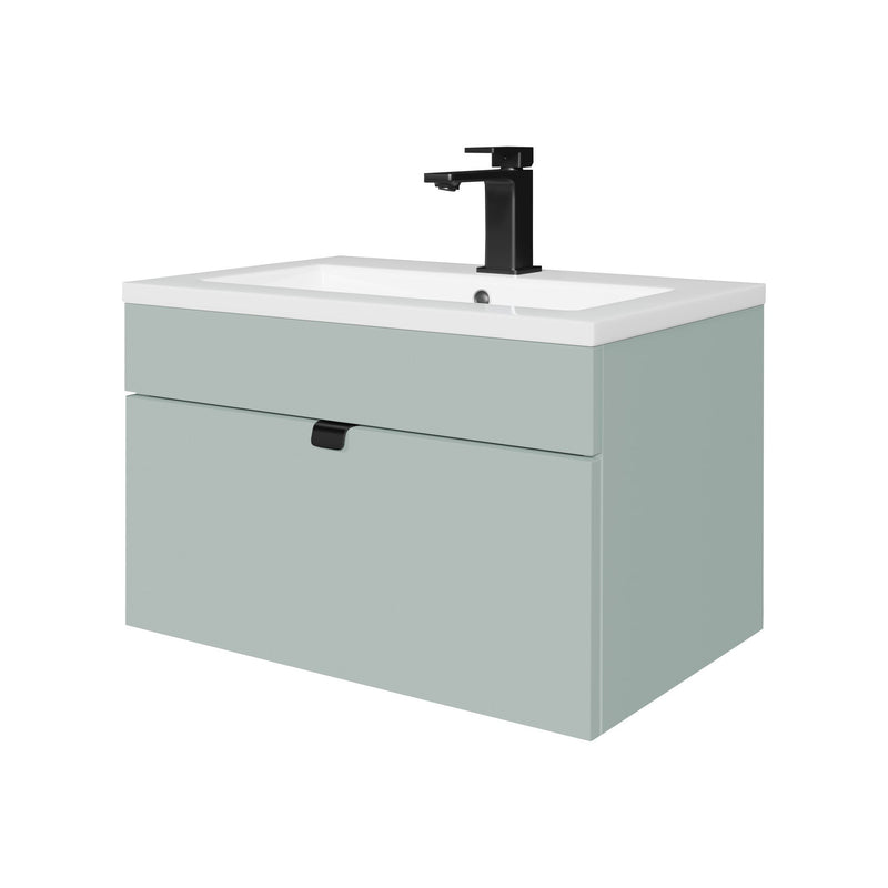 Cutler FV LF SAGE24 Loft 24" Wall Mount Single Sink Cultured Marble Top Bathroom Vanity - Sage