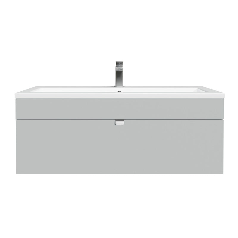 Cutler FV LF CGREY42 Loft 42" Wall Mount Single Sink Cultured Marble Top Bathroom Vanity - Canadian Grey