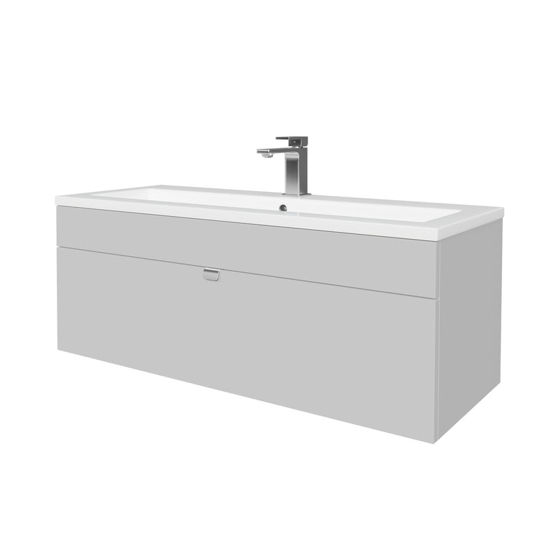 Cutler FV LF CGREY42 Loft 42" Wall Mount Single Sink Cultured Marble Top Bathroom Vanity - Canadian Grey
