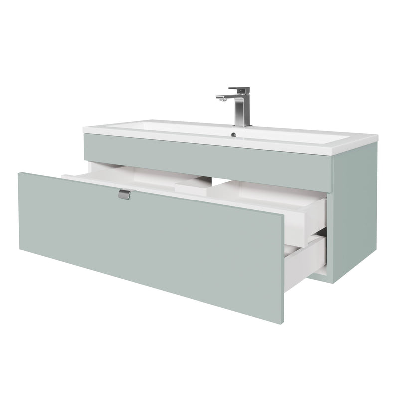 Cutler FV LF SAGE42 Loft 42" Wall Mount Single Sink Cultured Marble Top Bathroom Vanity - Sage