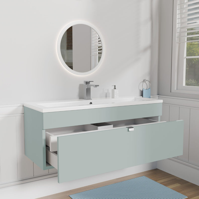 Cutler FV LF SAGE42 Loft 42" Wall Mount Single Sink Cultured Marble Top Bathroom Vanity - Sage