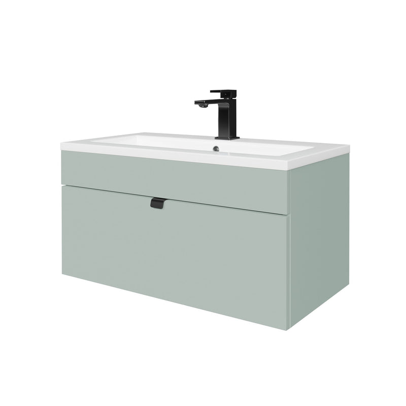 Cutler FV LF SAGE30 Loft 30" Wall Mount Single Sink Cultured Marble Top Bathroom Vanity - Sage