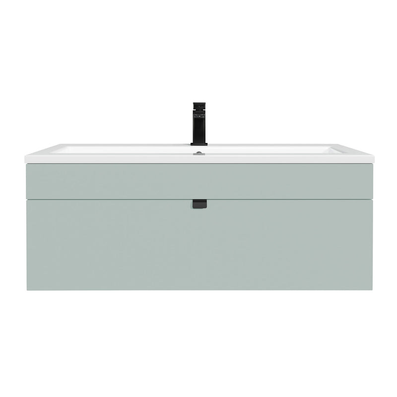 Cutler FV LF SAGE42 Loft 42" Wall Mount Single Sink Cultured Marble Top Bathroom Vanity - Sage