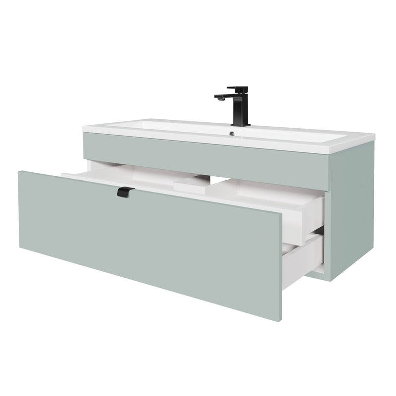 Cutler FV LF SAGE42 Loft 42" Wall Mount Single Sink Cultured Marble Top Bathroom Vanity - Sage