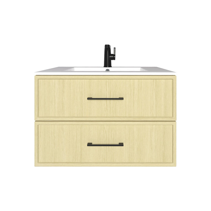 Cutler FV CAS LAGO30 Cassidy 30" Single Sink Wall Mount Cultured Marble Top Bathroom Vanity - Lago