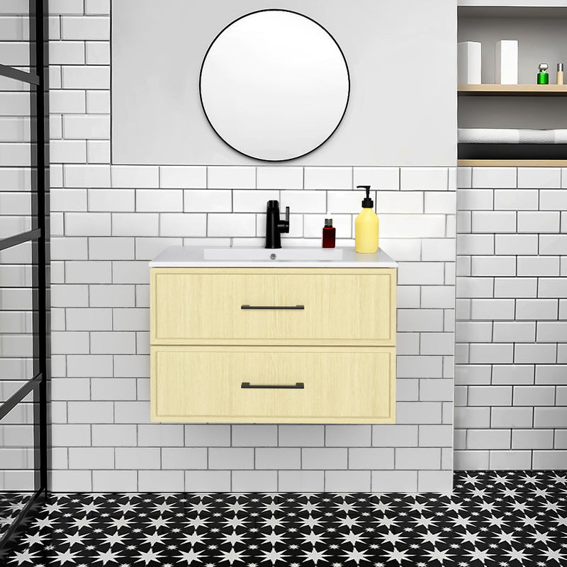 Cutler FV CAS LAGO30 Cassidy 30" Single Sink Wall Mount Cultured Marble Top Bathroom Vanity - Lago