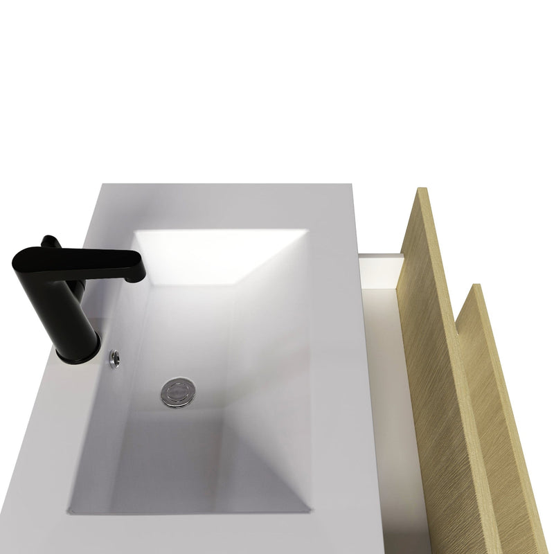 Cutler FV CAS LAGO30 Cassidy 30" Single Sink Wall Mount Cultured Marble Top Bathroom Vanity - Lago