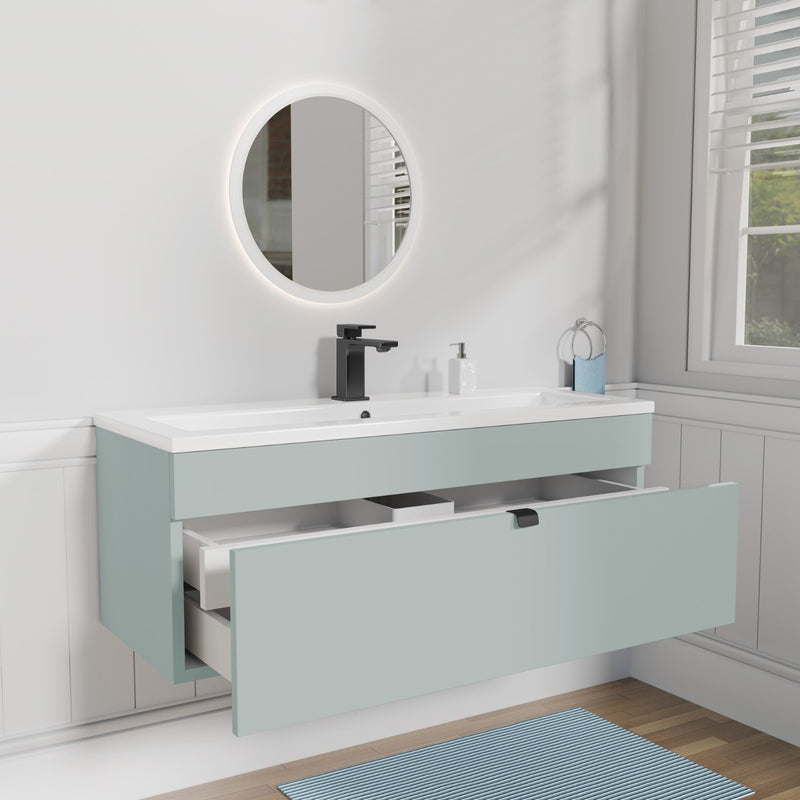 Cutler FV LF SAGE42 Loft 42" Wall Mount Single Sink Cultured Marble Top Bathroom Vanity - Sage