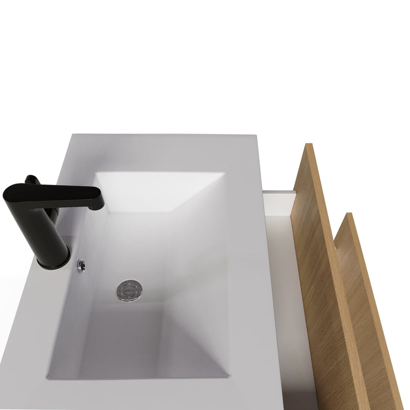 Cutler FV CAS NATURA30 Cassidy 30" Single Sink Wall Mount Cultured Marble Top Bathroom Vanity - Natura