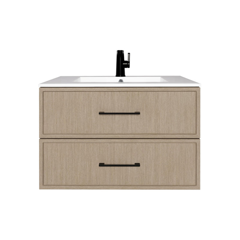 Cutler FV CAS FLAVIA30 Cassidy 30" Single Sink Wall Mount Cultured Marble Top Bathroom Vanity - Flavia
