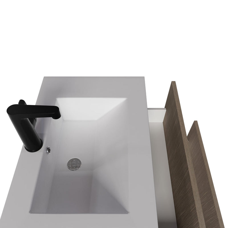 Cutler FV CAS FLAVIA30 Cassidy 30" Single Sink Wall Mount Cultured Marble Top Bathroom Vanity - Flavia