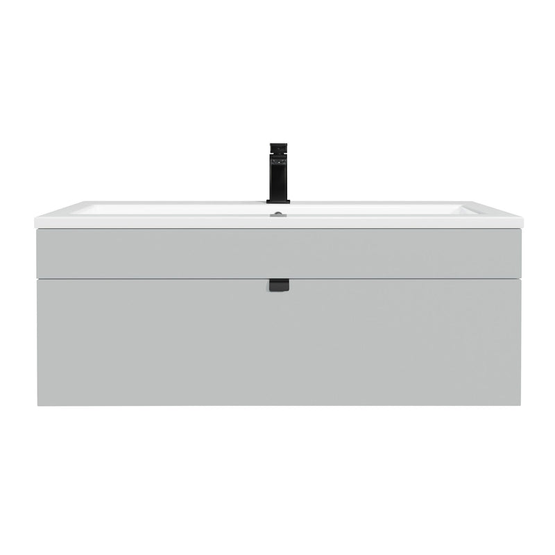 Cutler FV LF CGREY42 Loft 42" Wall Mount Single Sink Cultured Marble Top Bathroom Vanity - Canadian Grey