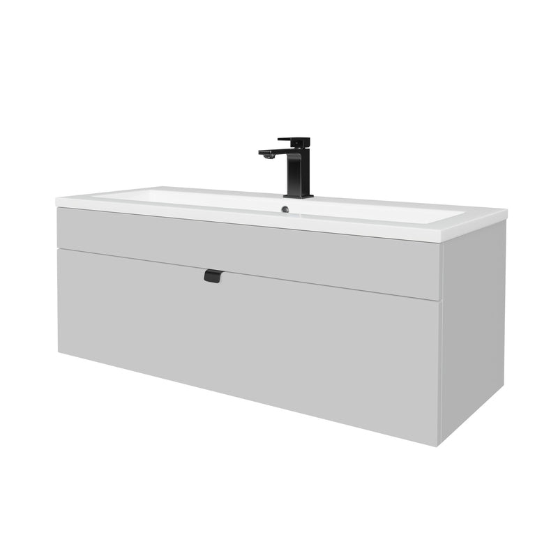 Cutler FV LF CGREY42 Loft 42" Wall Mount Single Sink Cultured Marble Top Bathroom Vanity - Canadian Grey