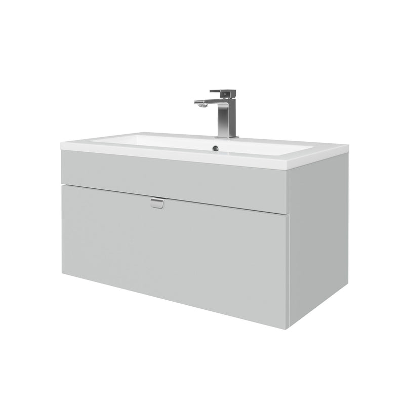 Cutler FV LF CGREY30 Loft 30" Wall Mount Single Sink Cultured Marble Top Bathroom Vanity - Canadian Grey