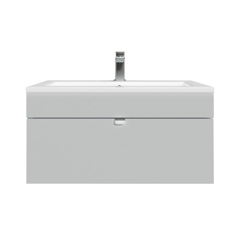 Cutler FV LF CGREY30 Loft 30" Wall Mount Single Sink Cultured Marble Top Bathroom Vanity - Canadian Grey