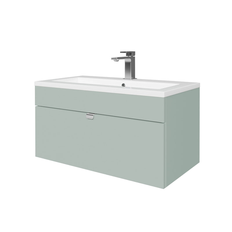 Cutler FV LF SAGE30 Loft 30" Wall Mount Single Sink Cultured Marble Top Bathroom Vanity - Sage