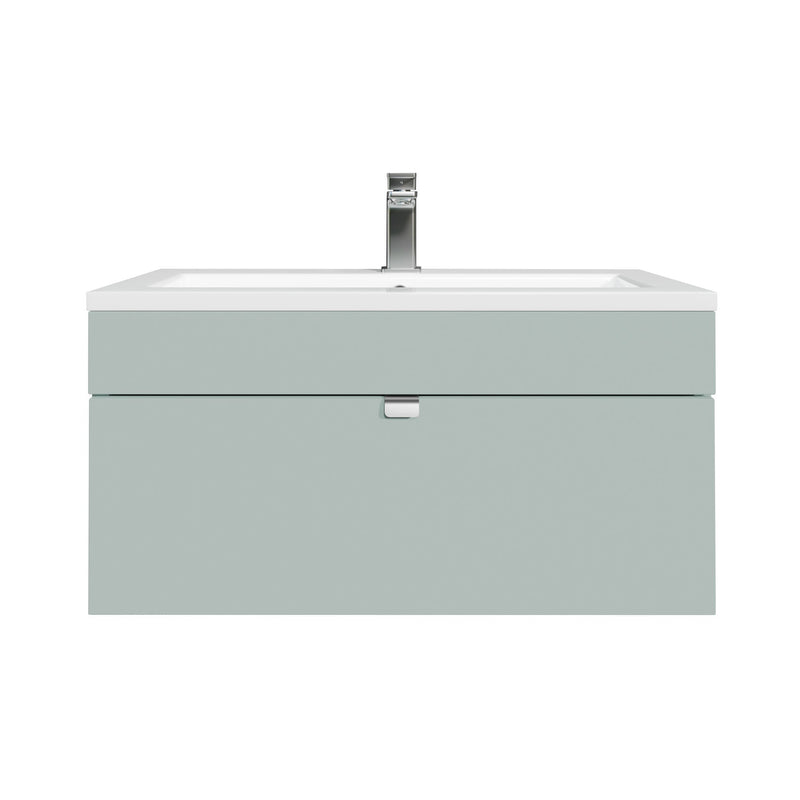 Cutler FV LF SAGE30 Loft 30" Wall Mount Single Sink Cultured Marble Top Bathroom Vanity - Sage