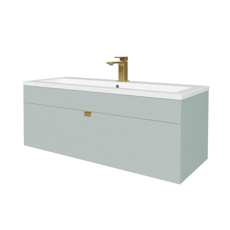 Cutler FV LF SAGE42 Loft 42" Wall Mount Single Sink Cultured Marble Top Bathroom Vanity - Sage